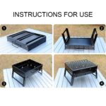 7-SOGA 2X 43cm Portable Folding Thick Box-type Charcoal Grill for Outdoor BBQ Camping