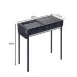 2-SOGA 2X 66cm Portable Folding Thick Box-Type Charcoal Grill for Outdoor BBQ Camping