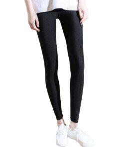 1-High Waist Slim Skinny Women Leggings Stretchy Pants Jeggings