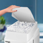 2-SOGA 300 Watts Electric Ice Shaver Crusher Slicer Snow Cone Maker Commercial Tabletop Machine 120kgs/h White