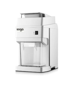 1-SOGA 300 Watts Electric Ice Shaver Crusher Slicer Snow Cone Maker Commercial Tabletop Machine 120kgs/h White