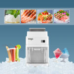 4-SOGA 300 Watts Electric Ice Shaver Crusher Slicer Snow Cone Maker Commercial Tabletop Machine 120kgs/h White