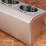 7-SOGA 2X 18/10 Stainless Steel Commercial Conical Utensils Cutlery Holder with 5 Holes