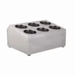 4-SOGA 2X 18/10 Stainless Steel Commercial Conical Utensils Cutlery Holder with 6 Holes