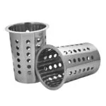 5-SOGA 2X 18/10 Stainless Steel Commercial Conical Utensils Cutlery Holder with 6 Holes