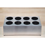 6-SOGA 2X 18/10 Stainless Steel Commercial Conical Utensils Cutlery Holder with 8 Holes