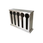 4-SOGA Stainless Steel Buffet Restaurant Spoon Utensil Holder Storage Rack 5 Holes