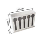 7-SOGA Stainless Steel Buffet Restaurant Spoon Utensil Holder Storage Rack 5 Holes