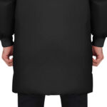 3-abbee Black Large Winter Fur Hooded Thick Overcoat Jacket Stylish Lightweight Quilted Warm Puffer Coat