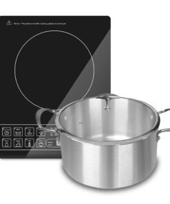 1-SOGA Electric Smart Induction Cooktop and 28cm Stainless Steel Induction Casserole Cookware