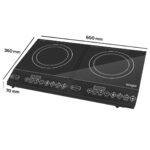 2-SOGA Cooktop Portable Induction LED Electric Double Duo Hot Plate Burners Cooktop Stove