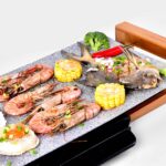 8-SOGA Electric Ceramic BBQ Grill Non-stick Surface Hot Plate for Indoor & Outdoor Stone