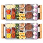 1-SOGA 2X Electric Ceramic BBQ Grill Non-stick Surface Hot Plate for Indoor & Outdoor Stone