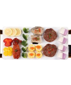 1-SOGA Electric Ceramic BBQ Grill Non-stick Surface Hot Plate for Indoor & Outdoor White