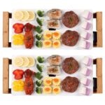 1-SOGA 2X Electric Ceramic BBQ Grill Non-stick Surface Hot Plate for Indoor & Outdoor White