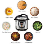 2-SOGA Stainless Steel Electric Pressure Cooker 8L Nonstick 1600W