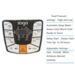4-SOGA Stainless Steel Electric Pressure Cooker 8L Nonstick 1600W