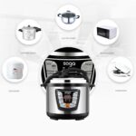 5-SOGA Stainless Steel Electric Pressure Cooker 8L Nonstick 1600W