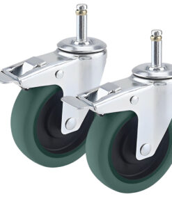 1-SOGA 2X 4" Heavy Duty Polyurethane Swivel Castor Brake Wheels