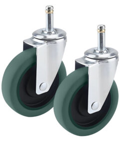 1-SOGA 2X 4" Heavy Duty Polyurethane Swivel Castor Wheels