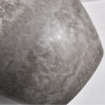 6-SOGA 32cm Rock Grey Round Resin Plant Flower Pot in Cement Pattern Planter Cachepot for Indoor Home Office