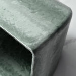 6-SOGA 27cm Green Grey Square Resin Plant Flower Pot in Cement Pattern Planter Cachepot for Indoor Home Office