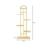 6-SOGA 6 Tier 7 Pots Gold Metal Plant Stand Flowerpot Display Shelf Rack Indoor Home Office Decor