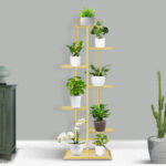 3-SOGA 7 Tier 8 Pots Gold Metal Plant Stand Flowerpot Display Shelf Rack Indoor Home Office Decor
