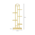 6-SOGA 7 Tier 8 Pots Gold Metal Plant Stand Flowerpot Display Shelf Rack Indoor Home Office Decor