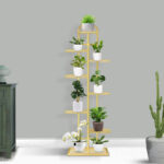 3-SOGA 8 Tier 9 Pots Gold Metal Plant Stand Flowerpot Display Shelf Rack Indoor Home Office Decor