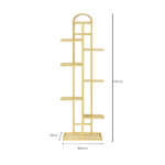 6-SOGA 2X 8 Tier 9 Pots Gold Metal Plant Stand Flowerpot Display Shelf Rack Indoor Home Office Decor