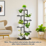 2-SOGA 6 Tier 7 Pots Black Metal Plant Rack Flowerpot Storage Display Stand Holder Home Garden Decor