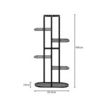5-SOGA 6 Tier 7 Pots Black Metal Plant Rack Flowerpot Storage Display Stand Holder Home Garden Decor