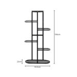 5-SOGA 2X 6 Tier 7 Pots Black Metal Plant Rack Flowerpot Storage Display Stand Holder Home Garden Decor