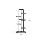 5-SOGA 7 Tier 8 Pots Black Metal Plant Rack Flowerpot Storage Display Stand Holder Home Garden Decor