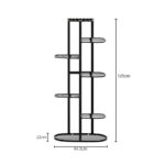 5-SOGA 2X 7 Tier 8 Pots Black Metal Plant Rack Flowerpot Storage Display Stand Holder Home Garden Decor