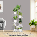 2-SOGA 6 Tier 7 Pots White Metal Plant Rack Flowerpot Storage Display Stand Holder Home Garden Decor