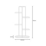 6-SOGA 6 Tier 7 Pots White Metal Plant Rack Flowerpot Storage Display Stand Holder Home Garden Decor