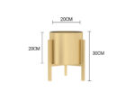 2-SOGA 4X 30CM Gold Metal Plant Stand with Flower Pot Holder Corner Shelving Rack Indoor Display