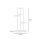 6-SOGA 4 Tier 5 Pots White Metal Plant Rack Flowerpot Storage Display Stand Holder Home Garden Decor