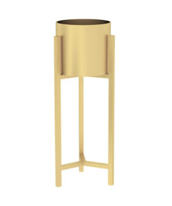 1-SOGA 60cm Gold Metal Plant Stand with Flower Pot Holder Corner Shelving Rack Indoor Display