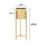 2-SOGA 4X 60cm Gold Metal Plant Stand with Flower Pot Holder Corner Shelving Rack Indoor Display