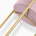 4-SOGA 4X 2 Layer 60cm Gold Metal Plant Stand with Pink Flower Pot Holder Corner Shelving Rack Indoor Display