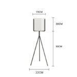 2-SOGA 4X 70cm Tripod Flower Pot Plant Stand with White Flowerpot Holder Rack Indoor Display