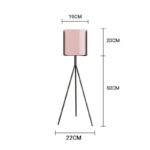 2-SOGA 70cm Tripod Flower Pot Plant Stand with Pink Flowerpot Holder Rack Indoor Display
