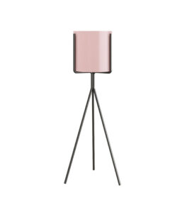 1-SOGA 70cm Tripod Flower Pot Plant Stand with Pink Flowerpot Holder Rack Indoor Display