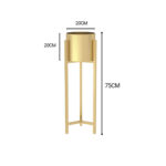 2-SOGA 4X 75cm Gold Metal Plant Stand with Flower Pot Holder Corner Shelving Rack Indoor Display