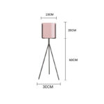 2-SOGA 80cm Tripod Flower Pot Plant Stand with Pink Flowerpot Holder Rack Indoor Display