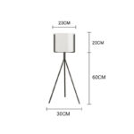 2-SOGA 80cm Tripod Flower Pot Plant Stand with White Flowerpot Holder Rack Indoor Display