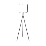 4-SOGA 80cm Tripod Flower Pot Plant Stand with White Flowerpot Holder Rack Indoor Display
